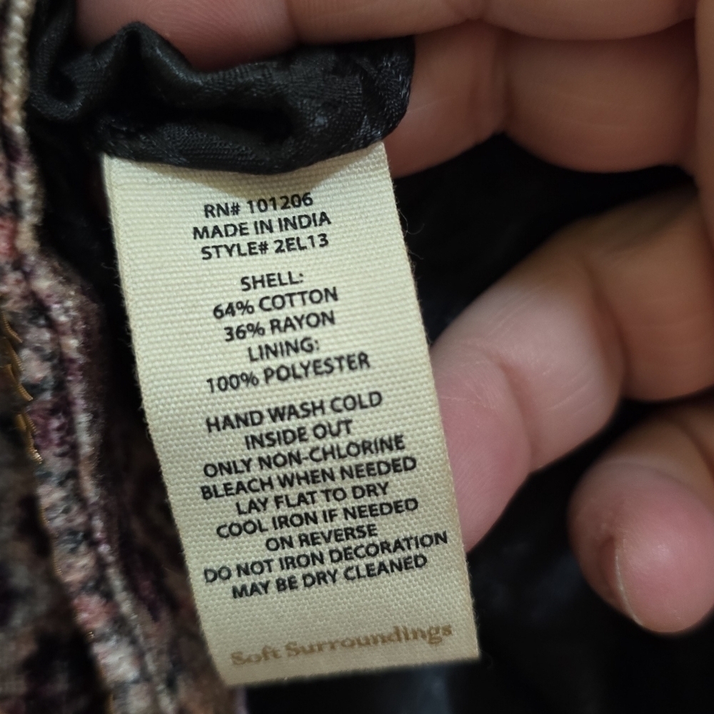 Soft Surroundings  Icon Velvet Bolero Urbina Umber Coat Jacket Large - Picture 8 of 10